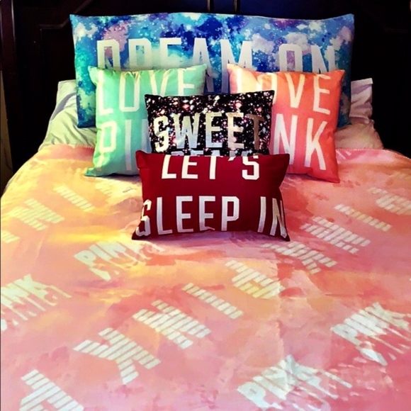 💙🤍 VS PINK RARE HTF "DREAM ON" Body Pillowcase 🤍💙 - Picture 2 of 10